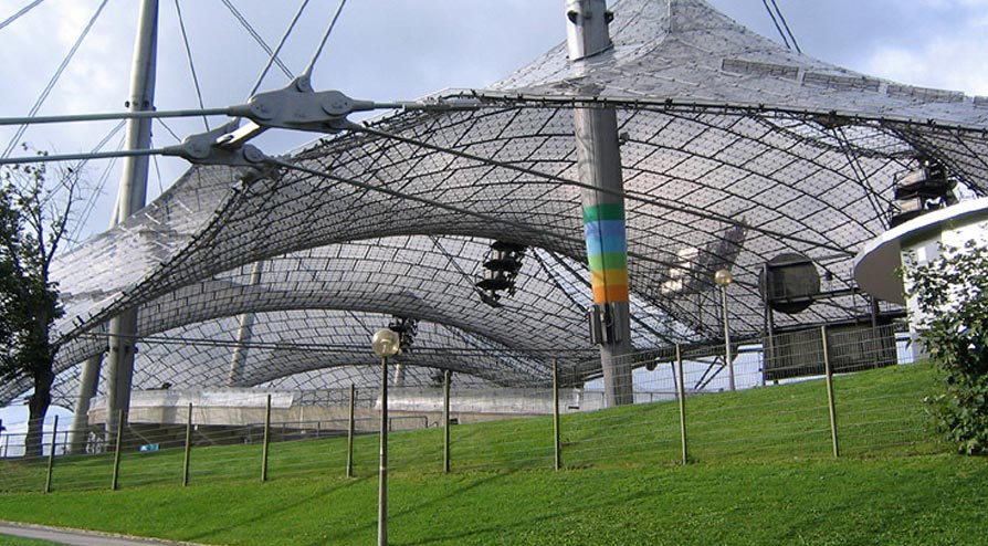 Cobertura em Acrílico Estádio Olímpico de Munique. Inaugurado em 1972