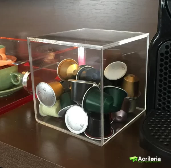Caixa organizadora para capsulas de café em acrílico