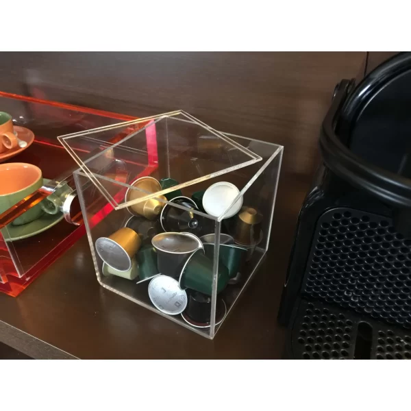 Caixa organizadora para capsulas de café em acrílico